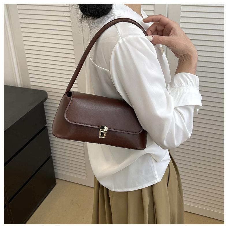 Modische Damen-Schultertasche aus Kunstleder mit einzelnem Riemen, Crossbody-Tasche