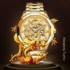 JINSHIDUN Brand Watch Automatic Mechanical Watch Tuhao Gold Dragon Watch Waterproof Glow-in-the-dark Men's Watch