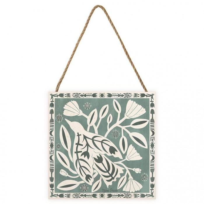 Nina Pace Frosted Branches Wooden Block