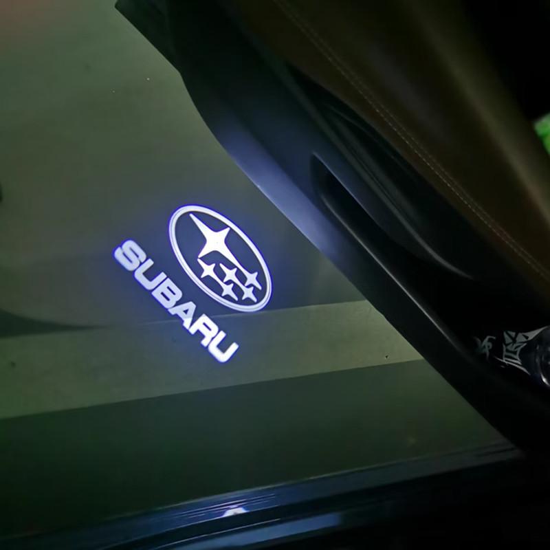 Led Car Door Projector Light Laser Welcome Lamps For Subaru Outback Legacy Impreza Tribeca Forester XV Car Accessories