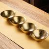 Ceramic Gold Glaze Kung Fu Master Cup Porcelain Small Tea Bowl Handmade Office Teacups Water Mug Drinkware