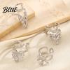 Luxury Nail Jewelry Ring 3D Butterfly Flower Wing Design Detachable