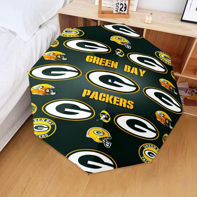 Green Bay Packers Fan Gear Umbrella Folding umbrella, automatic umbrella 8-Frame for Travel, camping Use Gift for Halloween Christmas