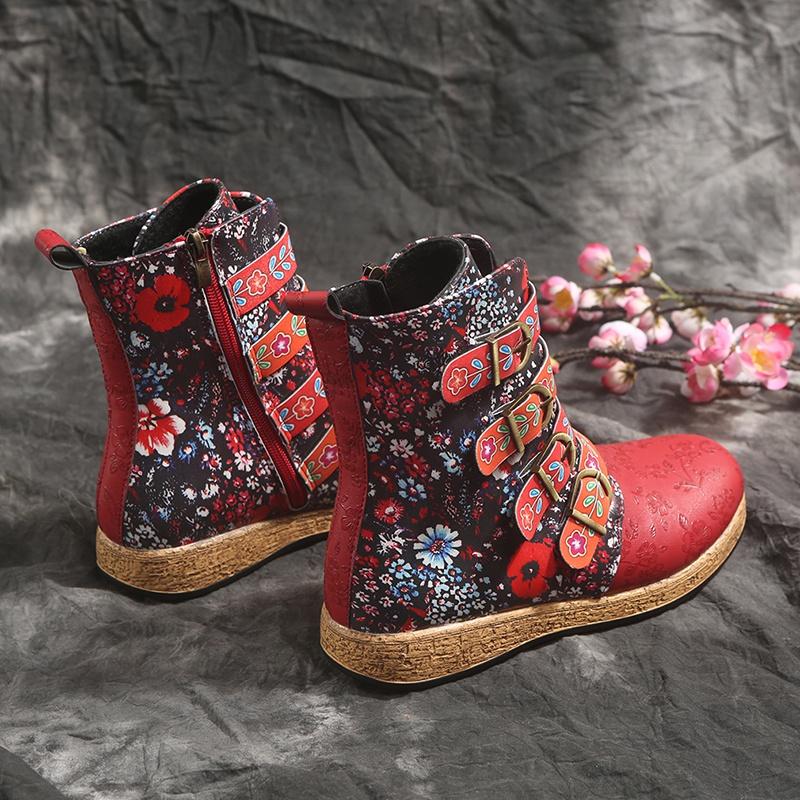 Mujeres PU denim estilo étnico cremallera botas cortas mujeres botas medias  hebilla tobillos Martin botas más tamaño 35-43 comprar a buen precio —  entrega gratuita, reseñas reales con fotos — Joom
