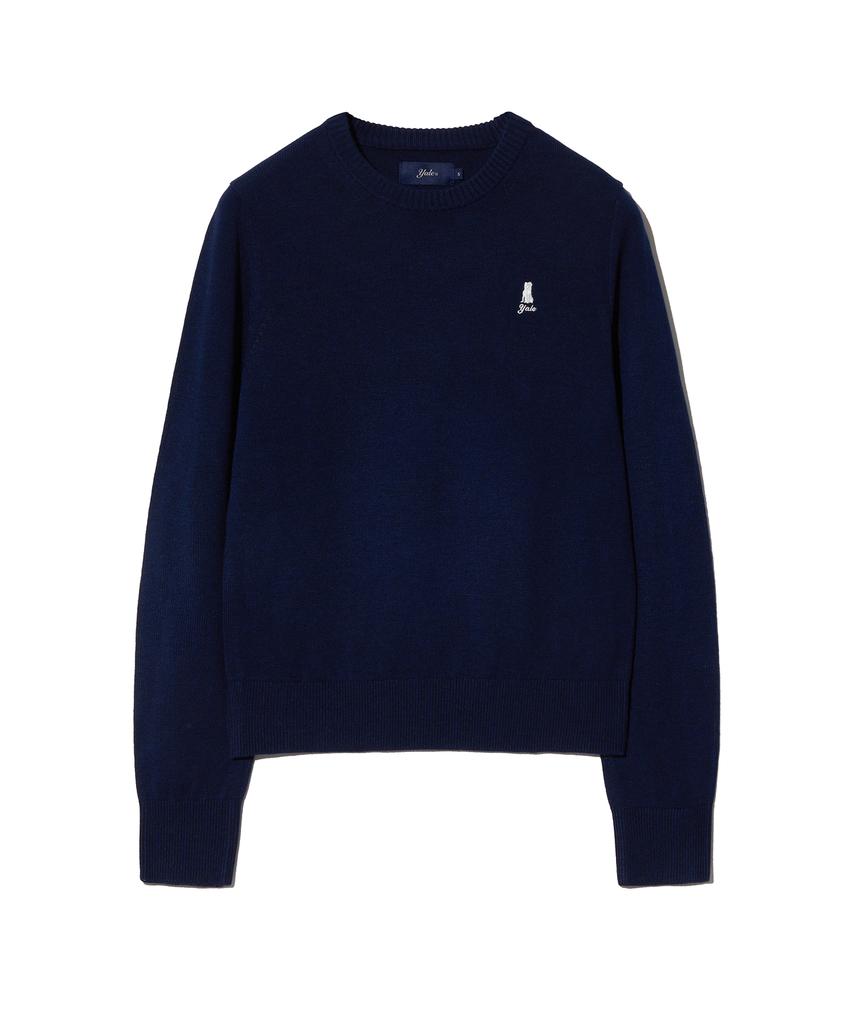 YALE Women'S Comfort Wool Round Knit_Navy