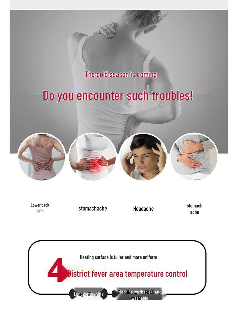 Plus Size Women's Smart Electric Heated Vest with USB Charging - Winter