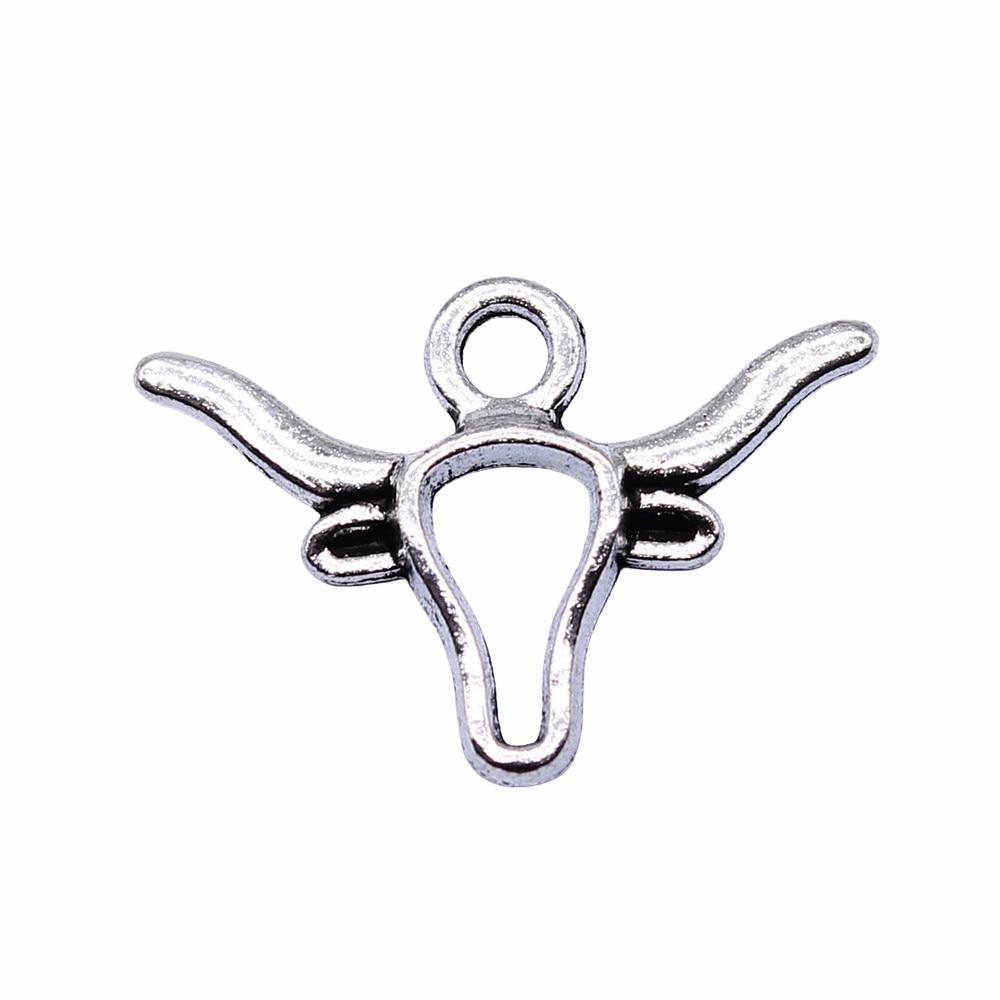 

10шт Скот Амулеты Амулеты Античное серебро Цвет Цинковый сплав 22X15mm