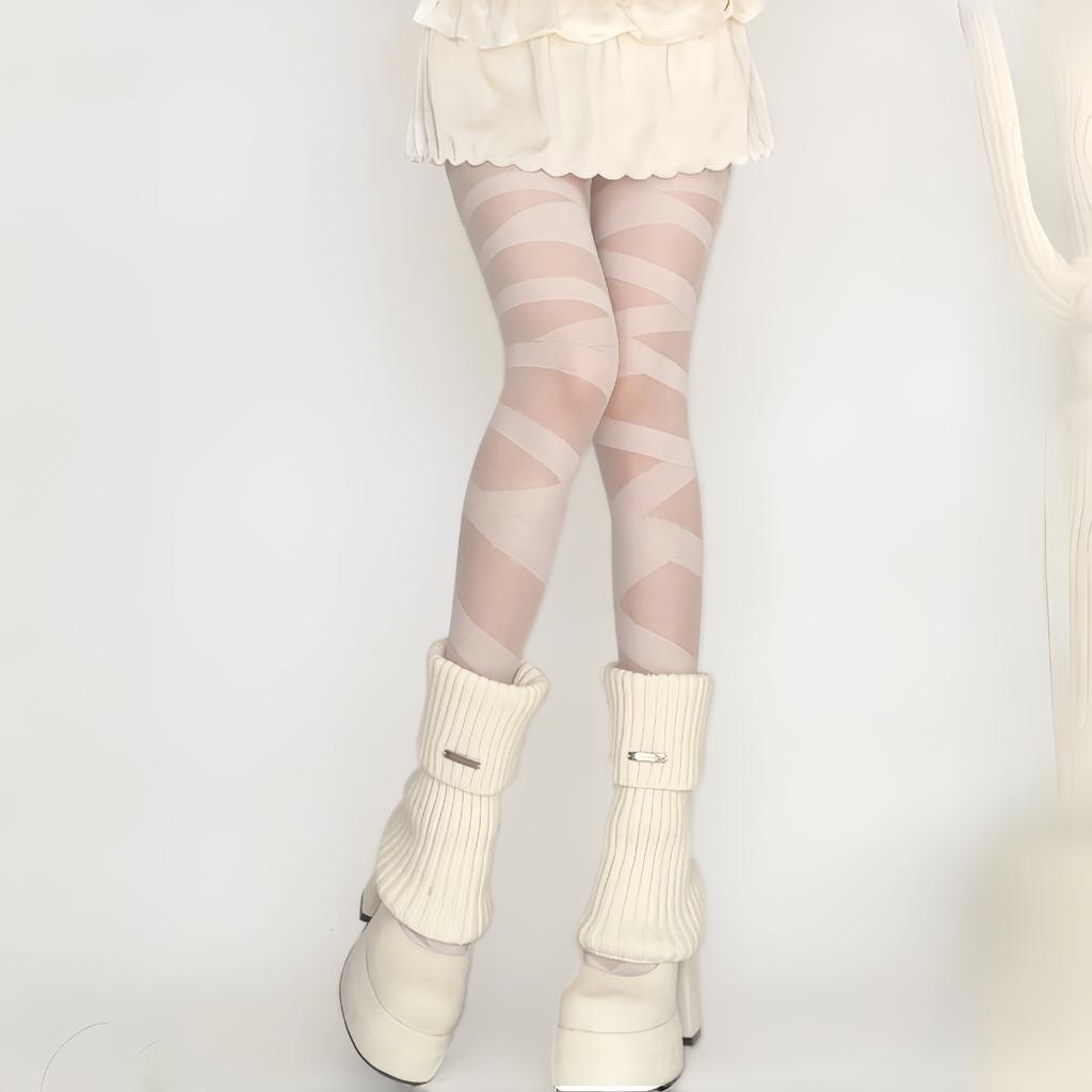 Neue Sexy Dünne Damen Strumpfhosen Mode Goth Rocker Kreuz Bandage Riemen Hosen Strumpfhosen Strümpfe Großhandel Drop Ship