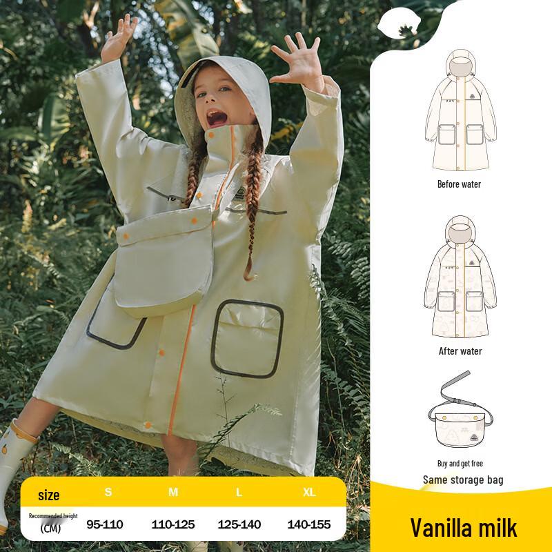 Handun Kids Vanilla Milk Rain Poncho