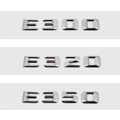 ABS Car Rear Trunk Number Letter Sticker Tail Box Emblem Badge for Mercedes Benz E Class E300 E320 E350 E400 E420 E430 E500 E550