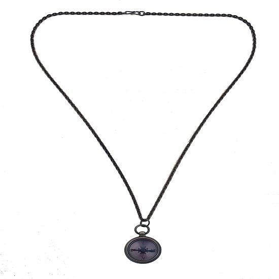 Gravierte antike Kompass-Halskette aus Messing | Personalisiertes Geschenk