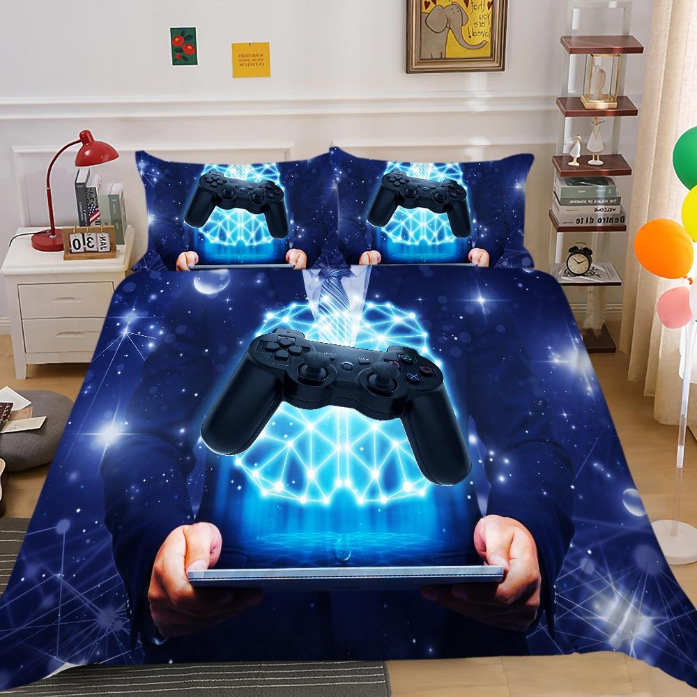 Game Controller Down Duvet Cover Pillowcase Luxurious High-quality 3D Printed Teen Bedding 2/3 Pieces, Single Bed Decoration Gift