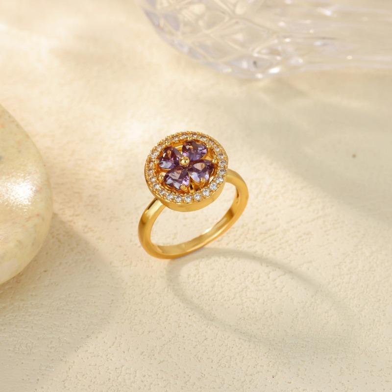 New Hot-selling Rotatable Sunflower Ring Women's Creative Ring Anti-stress and Anxiety Women's Jewelry