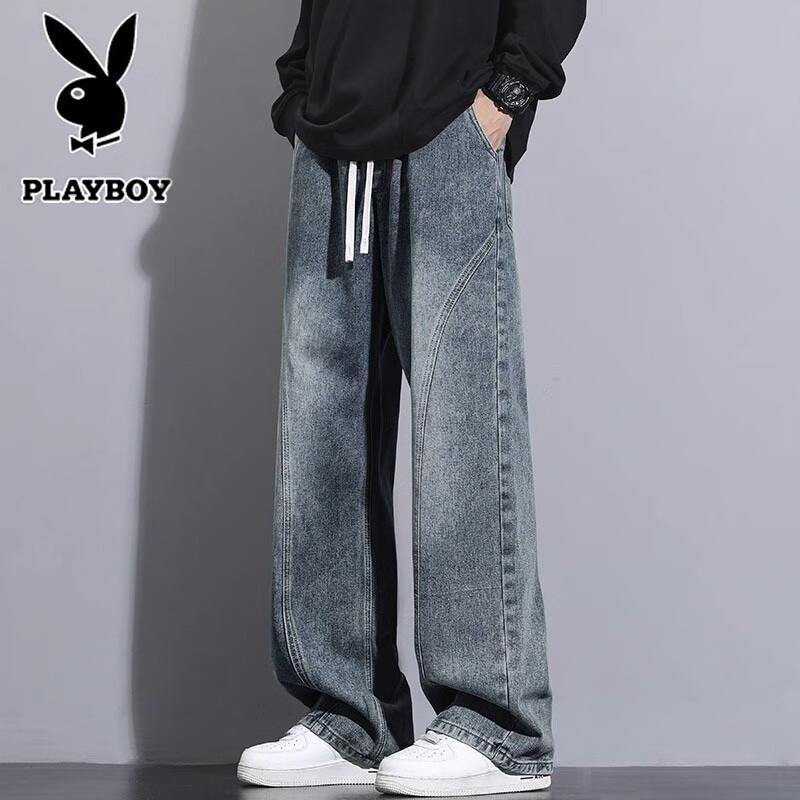 PLAYBOY Men's Straight-Leg Loose Fit Casual Jeans