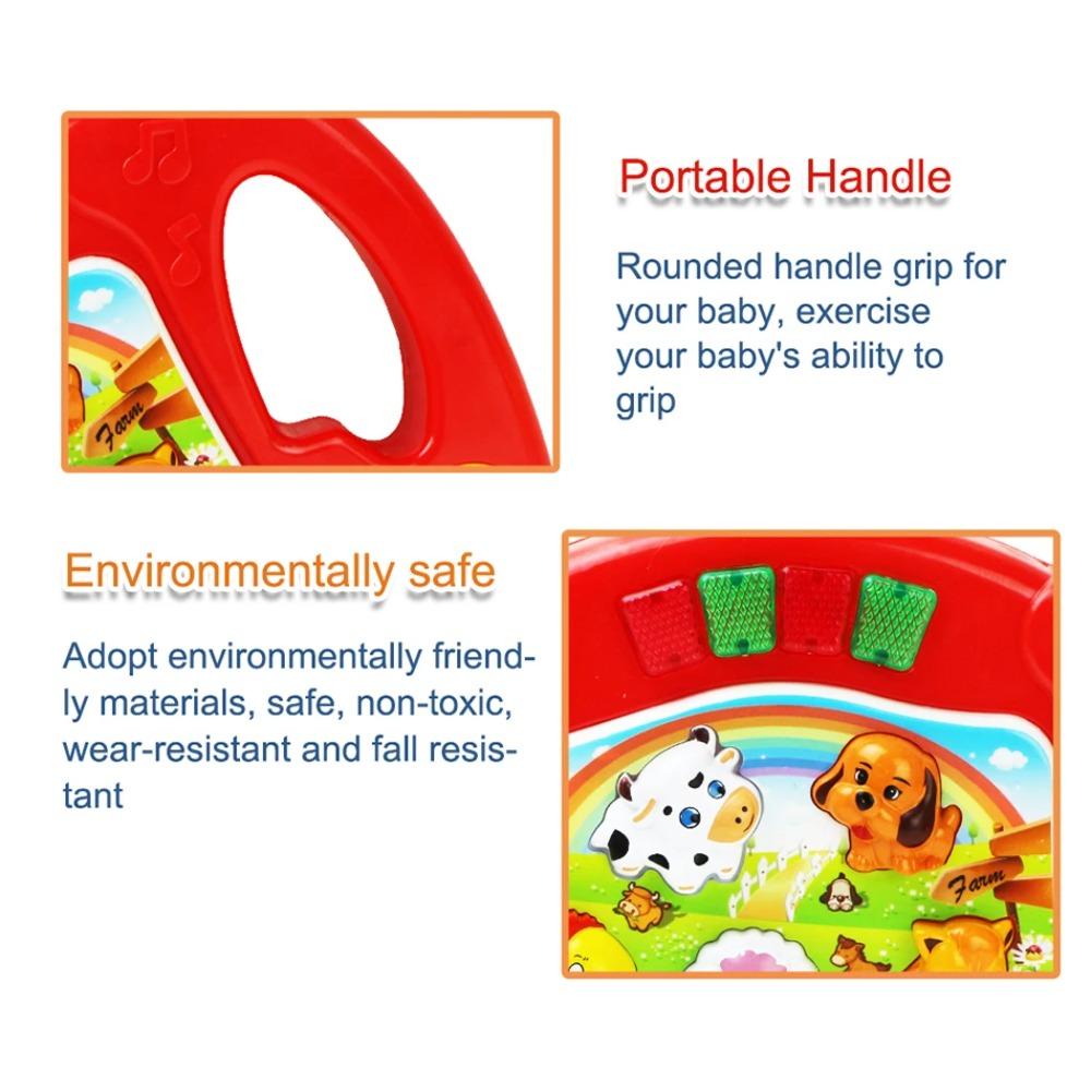 Baby Musical Toy with Animal Sound Kids Piano Keyboard Electric Flashing Music Instrument Early Educational Toys for Children