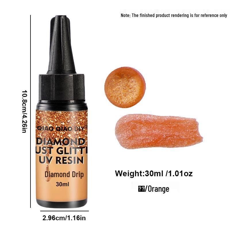 24-barevná 30ml diamantová třpytivá UV pryskyřice pro DIY šperky a doplňky