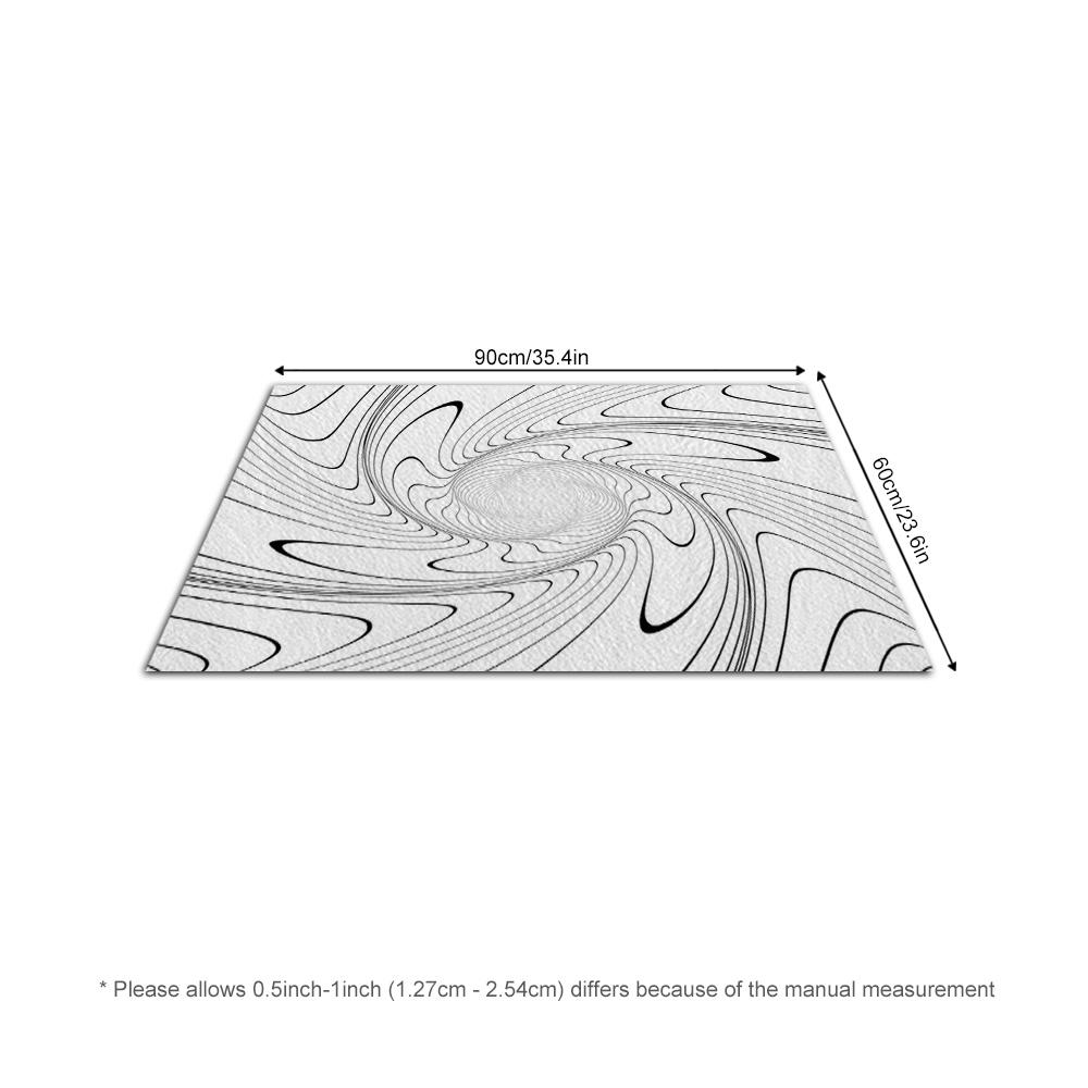 Tuniu Modern Abstract Swirl Area Rug - Non Slip Living Room Carpet for Home Decor
