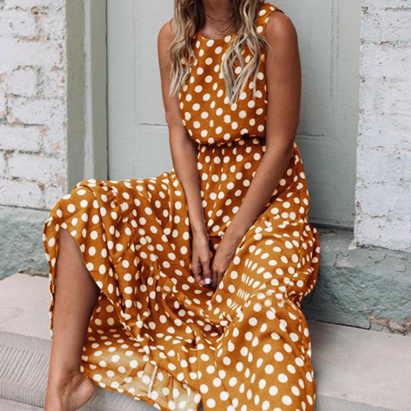 Dámská móda Léto Jaro Jednobarevný potisk Ležérní šaty bez rukávů s výstřihem do O s vysokým pasem