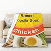 Ramen printed flannel blanket sofa blanket bed sheet bedspread decorative blanket production source direct supply