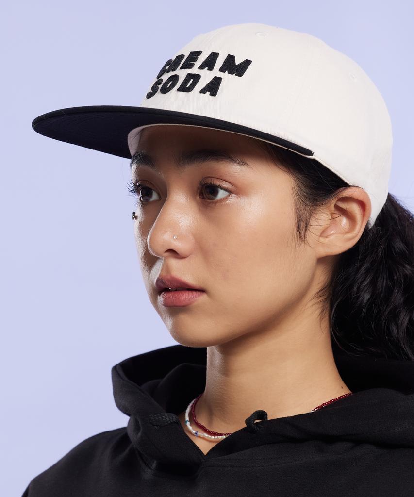 CREAM SODA LAB Applique Panel Ball Cap Black
