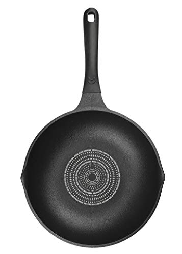 Pearl Metal Frying Pan, Black, 28cm, Die-Cast, Induction Compatible, Mega Stone Coating, HB-4426