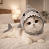 Cute Cat Shark Headgear Fish Shape Pet Cosplay Head Wear Dog Head Costume  Role Playing