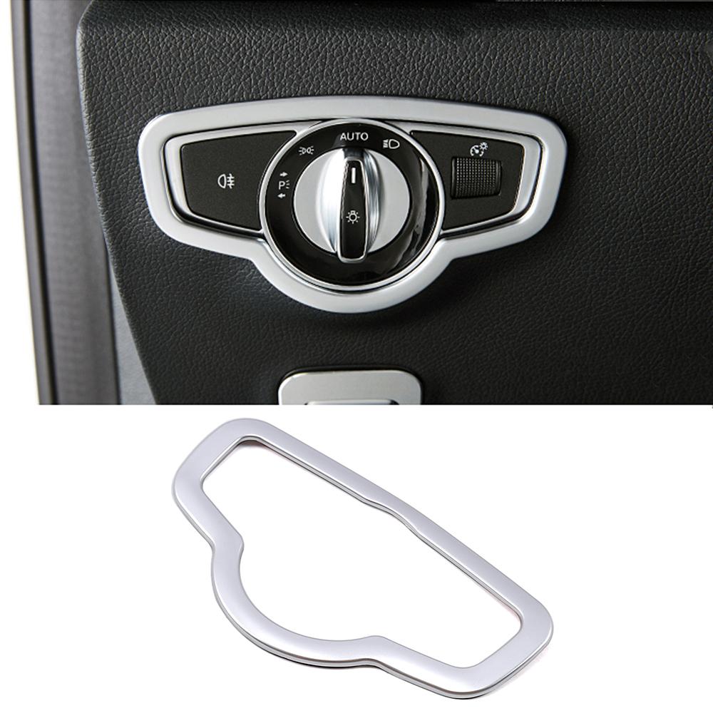 For Mercedes Benz E Class W213 S213 C238 A238 2017 2020 Car Dashboard Headlight Head light Switch Button Trim Ring Cover Sticker