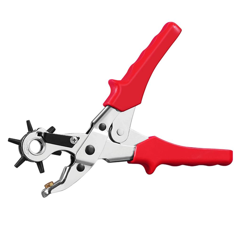 Skórzany dziurkacz Heavy Duty Obrotowy Dziurkacz Oczkowy Poręczny Dziurkacz do Pasków Profesjonalne Narzędzie Dziurkujące do Paska Płótna Miękkiego Plastiku