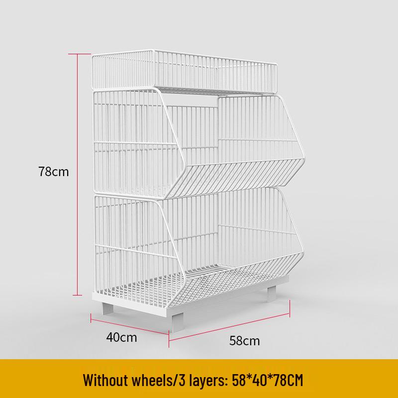 Multi-Layer Stackable Display Basket for Snacks & Vegetables