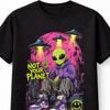 Non il Tuo Pianeta Alieno UFO Retro Sci Fi Grafica al Neon T-Shirt Unisex