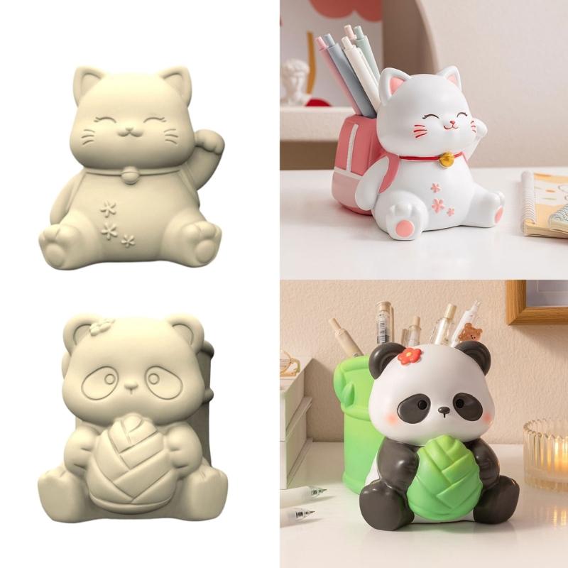 3D Animal Resin Silicone Mold Pen Holder Mold for DIY Pen Holder Resin Craft Home Decorations, Epoxy Resin Silicone Mold