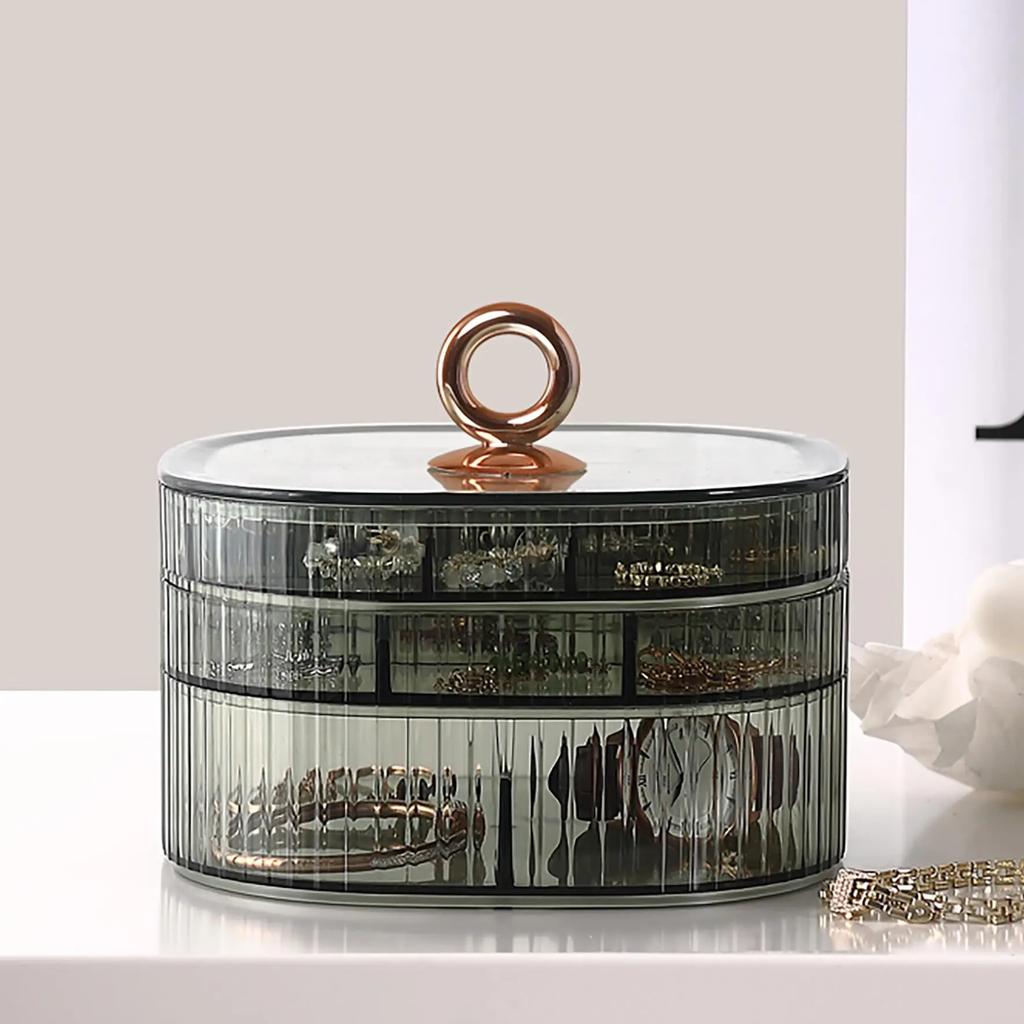Jewelry Box, Jewelry Organizer with Handle, Clear Jewelry Boxes for Women Girls, Make Up Organizer, Jewelry Storage Holder