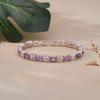 Pure Body High Quality Natural Amethyst Bracelet Women'S S925 Sterling Silver Color Treasure Jewelry