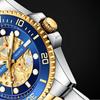 CURREN Men's Waterproof Luminous Decorative Carved Dial Quartz Watch Business and Leisure Stainless Steel Wristwatch