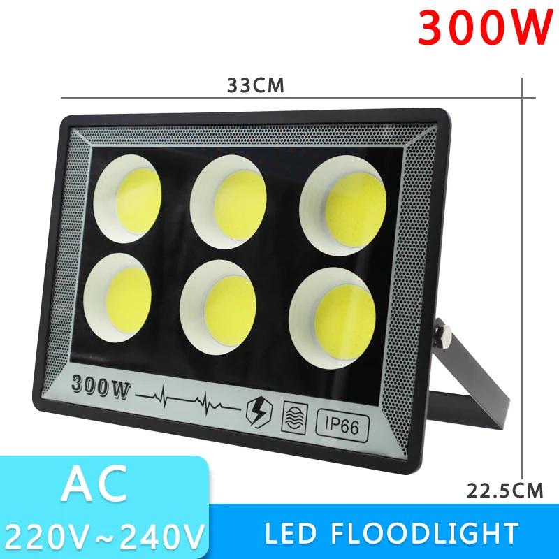 NEW 50/100/200/300/400/500W Led FloodLights AC 175-265V Outdoor Wall Flood lights Spotlight IP66 Waterproof LED Street Lamps HOT