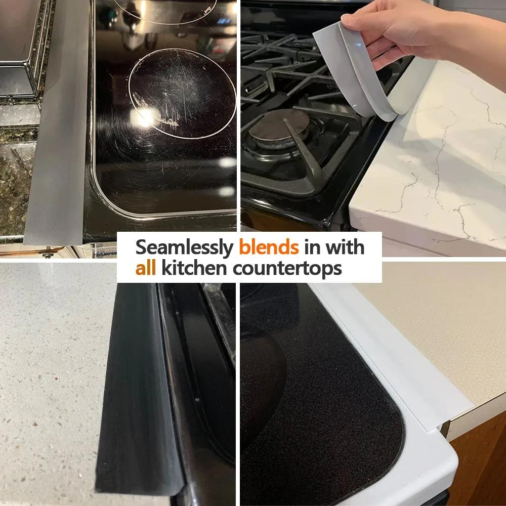 1 Stück 63cm/24,8 Zoll Silikon Küchenspalt-Abdeckleiste Öl-/Staubdicht/Wasserdicht Hitzebeständig Dichtungsspaltfüller Heimküche