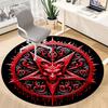 1pc Baphomet Symbol Carpet for Office Non-Slip, Round Carpet, Soft & Comfortable, Carpet for Office, Lightweight Round Floor Mat Yy251226067