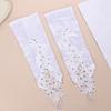 1Pairs Sunscreen Women Lace Gloves Fingerless Bridal Gown Mittens Performance Gloves  Party Dress