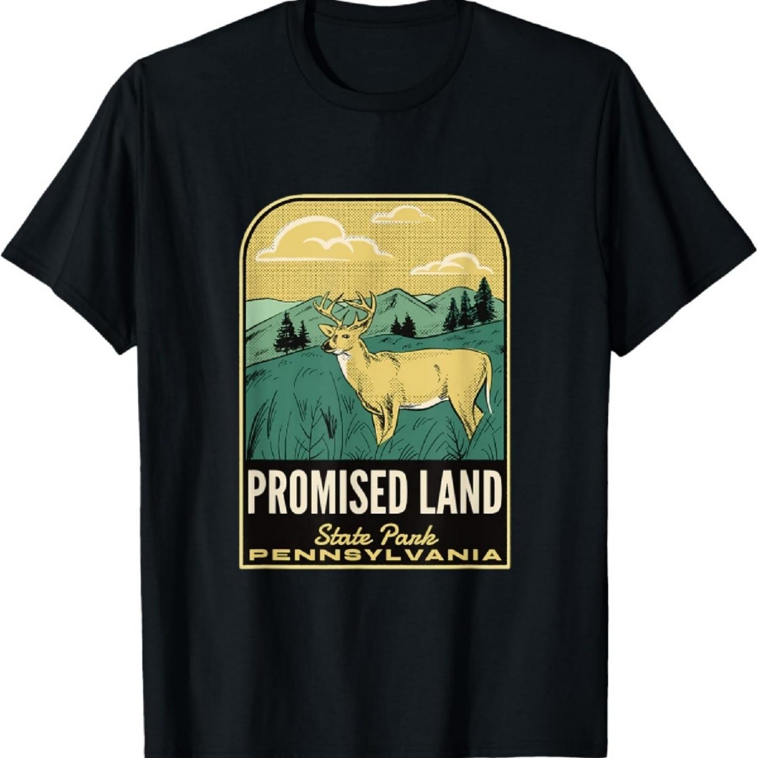 

Promised Land State Park PA Vintage Travel T-Shirt XXXXXL чёрный