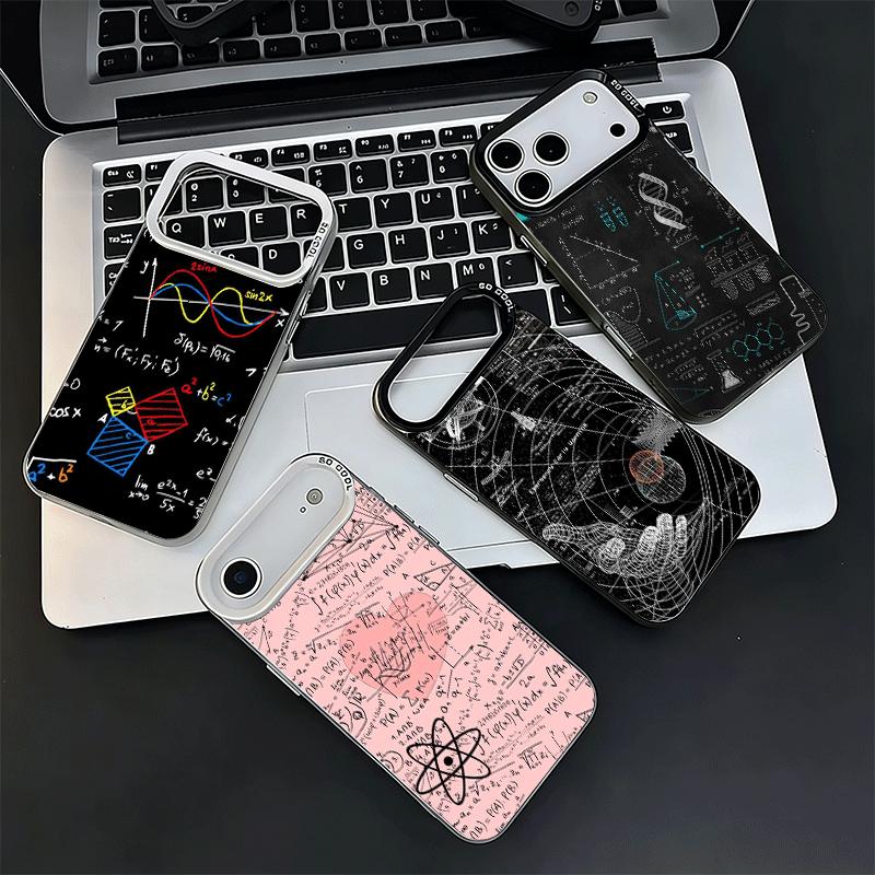 Physics Chemical Mathematics Soft Phone Case for iPhone 15 16 17 Pro Max 17Air 16E 14 Plus 13 12 Mini Shockproof Cover Back Shel