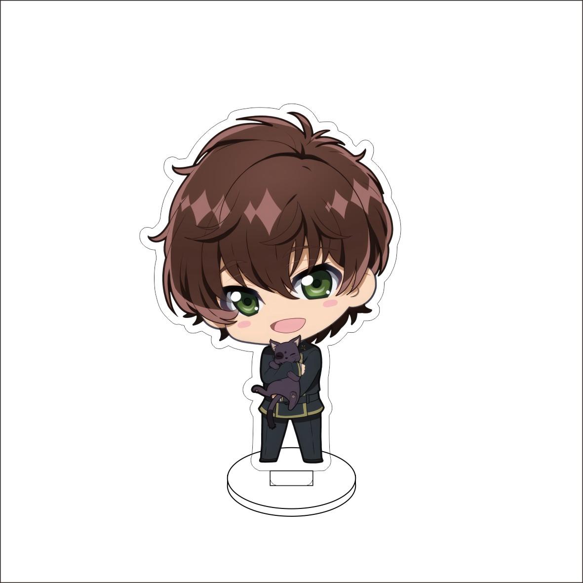 

10CM Anime CODE GEASS Lelouch of the Rebellion Figure Stand Model Lelouch Lamperouge Cute Desk Decor Standing Sign Gifts 10CM