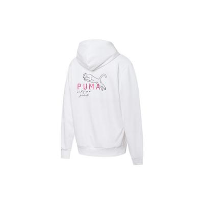 Logo Print Sport Hoodie With Drawstring Women Tops White 534417-02