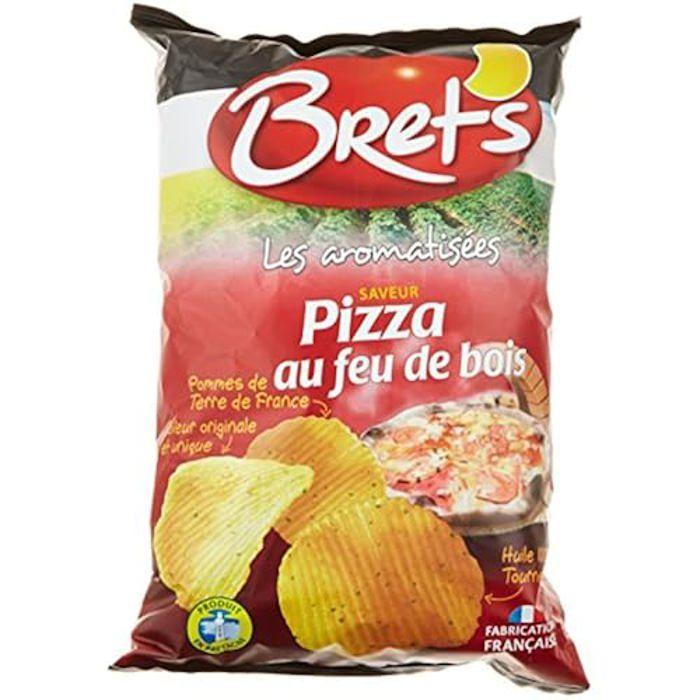 Chips de pommes de terre - Bret's - Saveur Pizza au Feu de Bois - Lot de 5 - 125 g