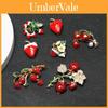 Alloy Fruit And Flower Brooch Pin With Electroplated Finish For Stylish Wear
