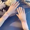 Sunscreen Lace Gloves Spring Bow Touch Screen Gloves Women Driving Breathable Outdoor Sunshade Cycling Summer Gloves