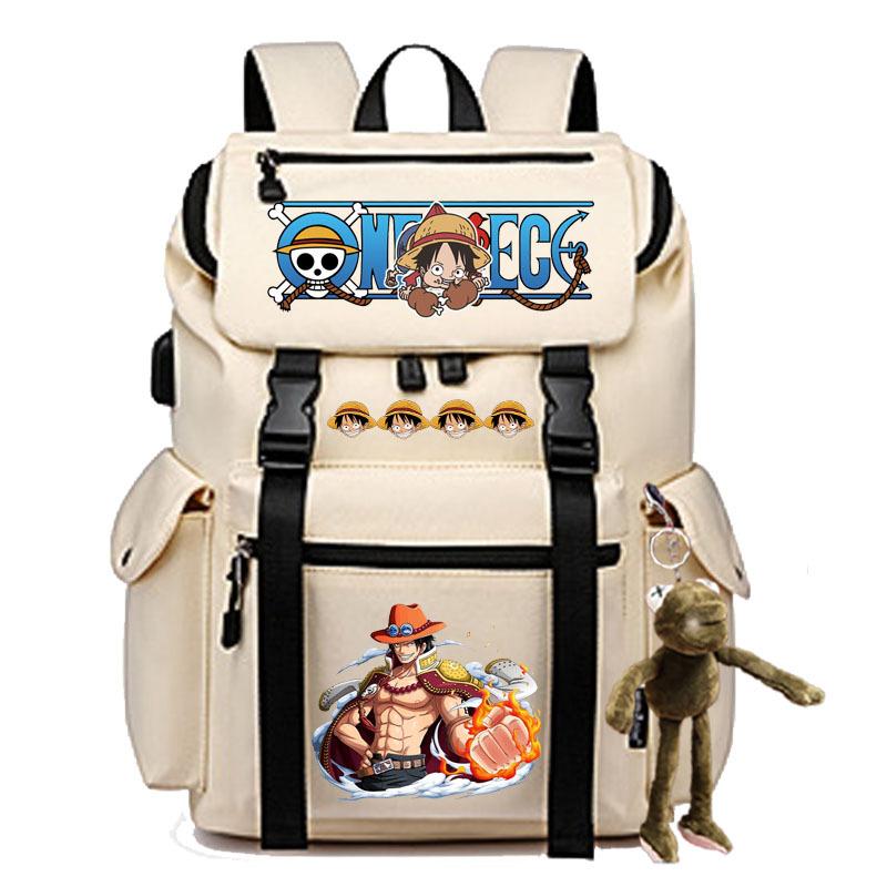 2024 Cross-border New Popular ONE PIECE Cartoon Pattern Backpack College Student Large-capacity Laptop