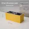20ft Container Model Pen Holder & Business Card Box with Customizable Patterns/Text - Plastic Ornament