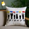 Classic F-Friends Tv Show Cushion Cover Soft Short Plush Double-Sided Printing Home Decor Machine Washable Pillow Case Gift