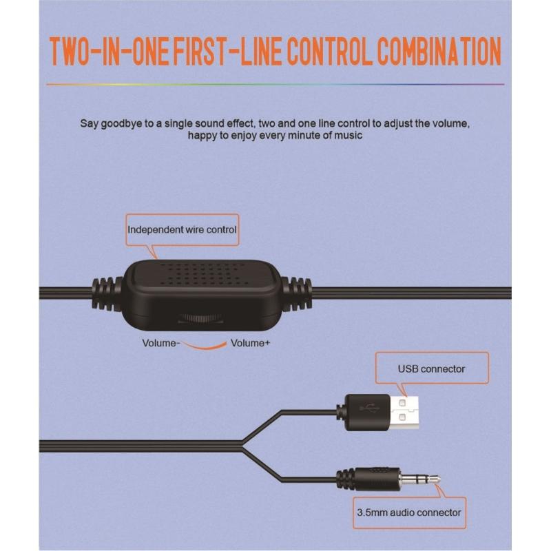 USB Corded Multimedia Speakers With Vibranted Color Effects And Double Connection For Laptop Desktop Devices
