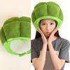 Green Brokkoli Headgear Plush Brokkoli Hat Novel Funny Brokkoli Caps Photography Props Halloween Party Cosplay Costume